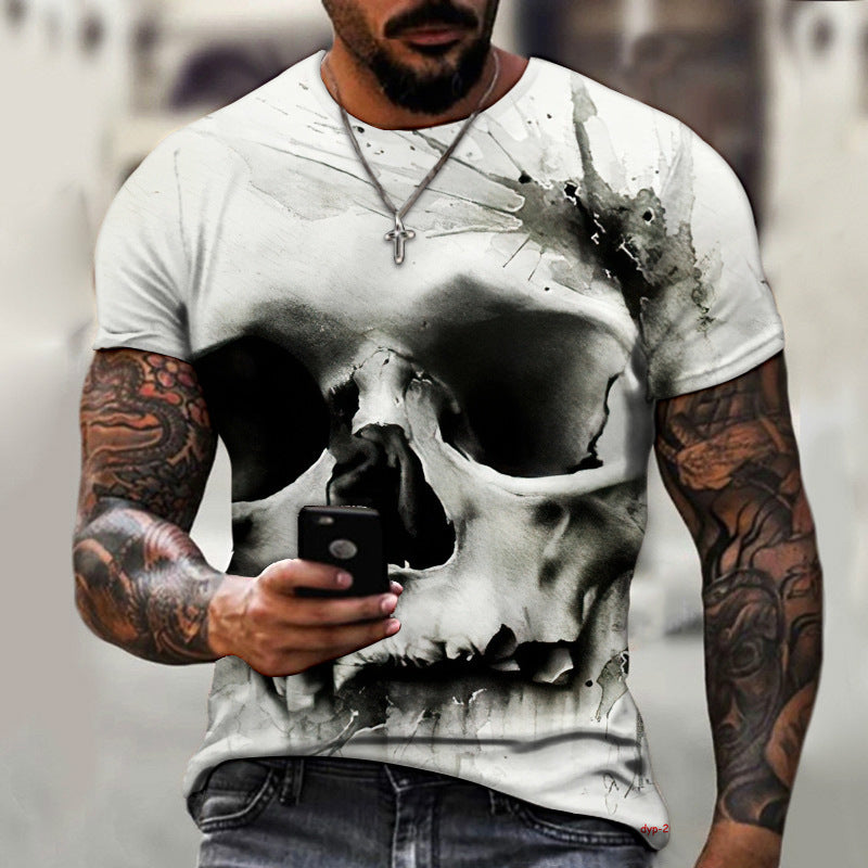 Summer Horror Skull Short Sleeve T-Shirt