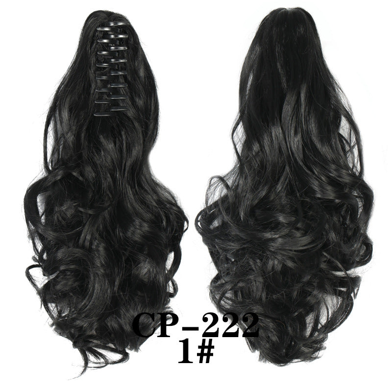 Wavy Ponytail with Curly Hair & a Tiger Clip