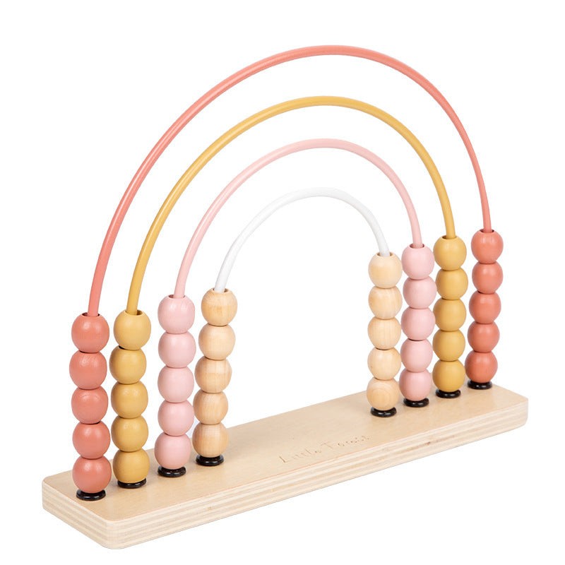 Wooden Rainbow Computing Rack Toy