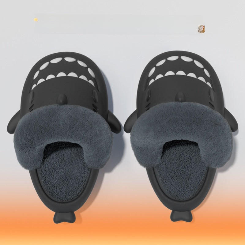 Warm Shark Cotton Slippers