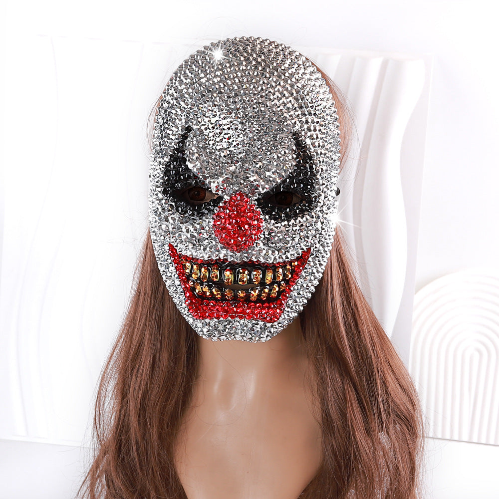 Diamond-Studded Skull Party Mask