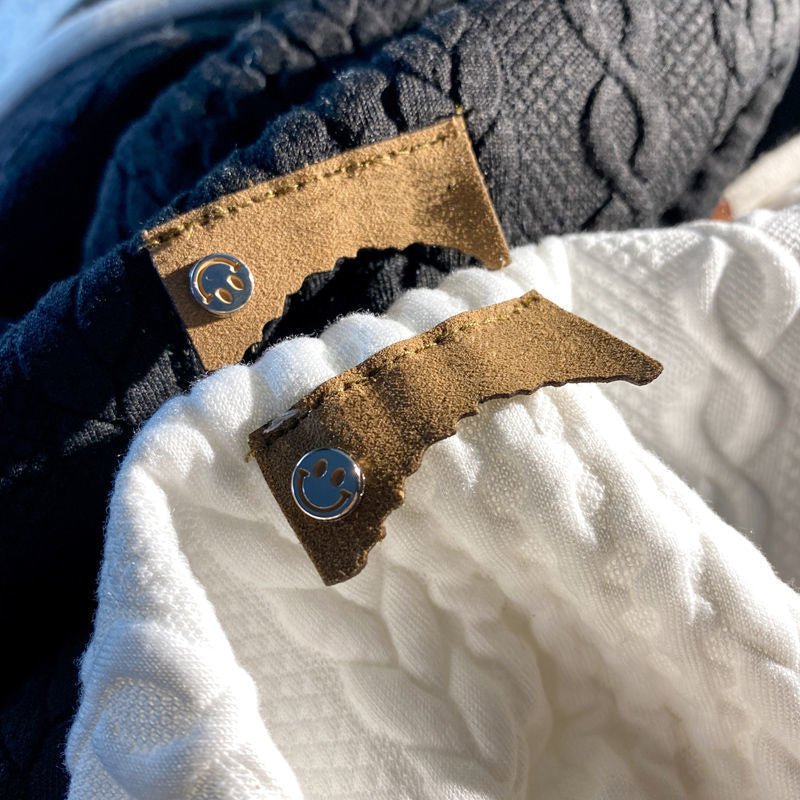 Waffle Pattern Zipper Jacket - Loose Fit Retro Style