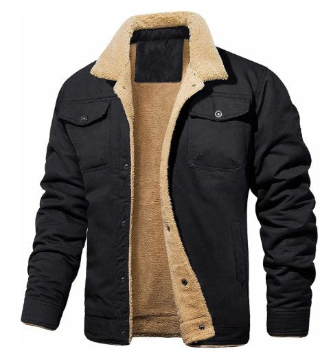 Men's Fleece-Lined Casual Jacket