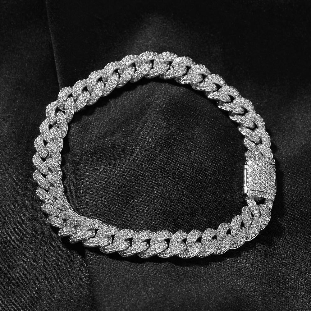 Encrypted Full Diamond Cuban Chain - Zircon