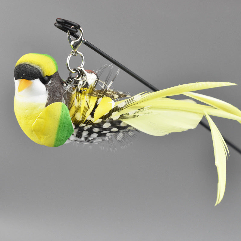 Simulation Bird Cat Toy with Suction Cup