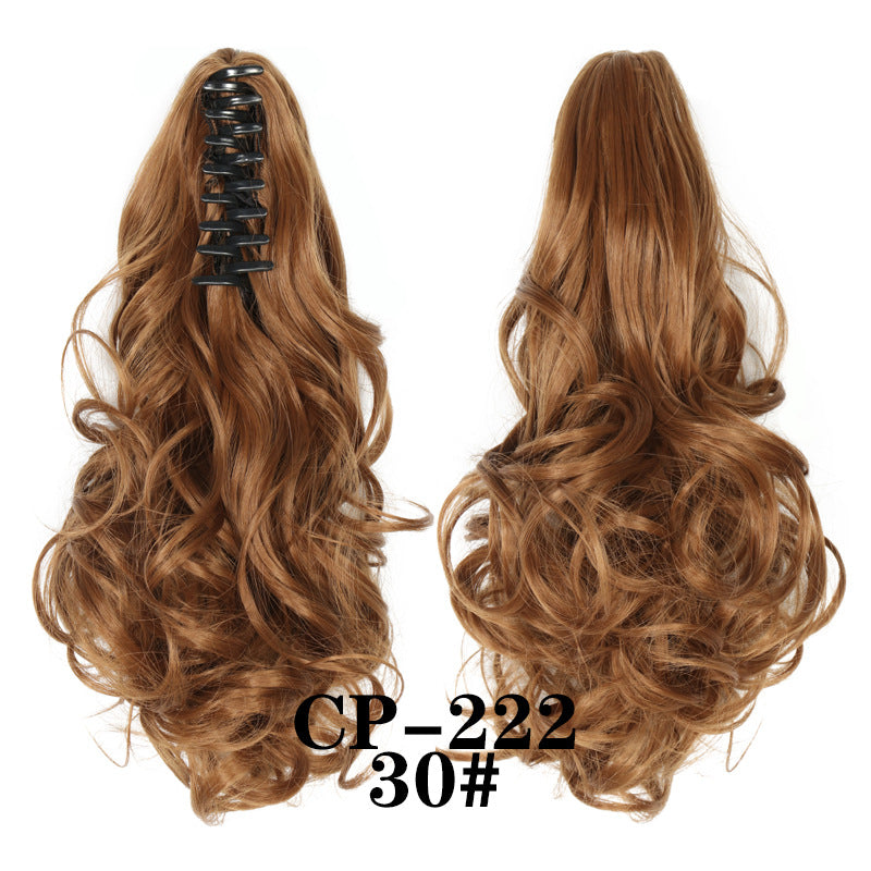 Wavy Ponytail with Curly Hair & a Tiger Clip