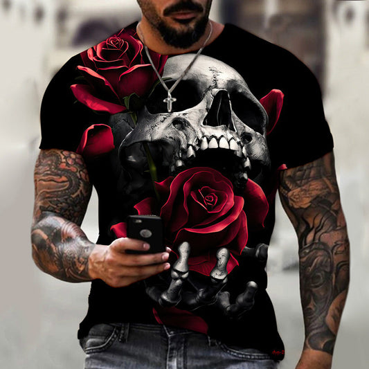 Summer Horror Skull Short Sleeve T-Shirt