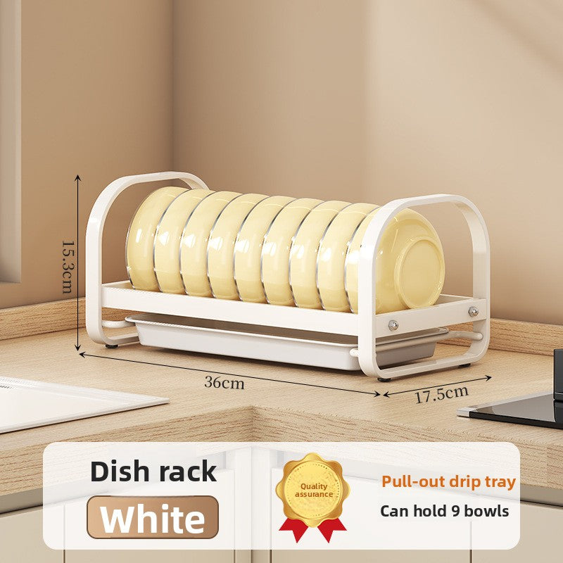 Kitchen Dish Rack with Drainage, Multilayer Storage for Dishes and Cups