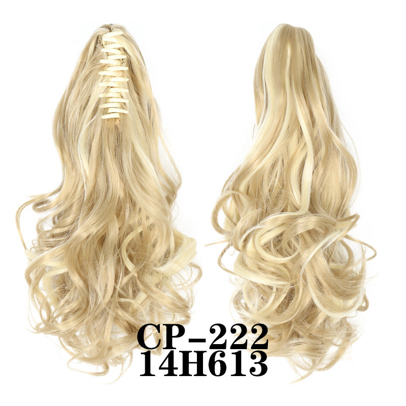 Wavy Ponytail with Curly Hair & a Tiger Clip