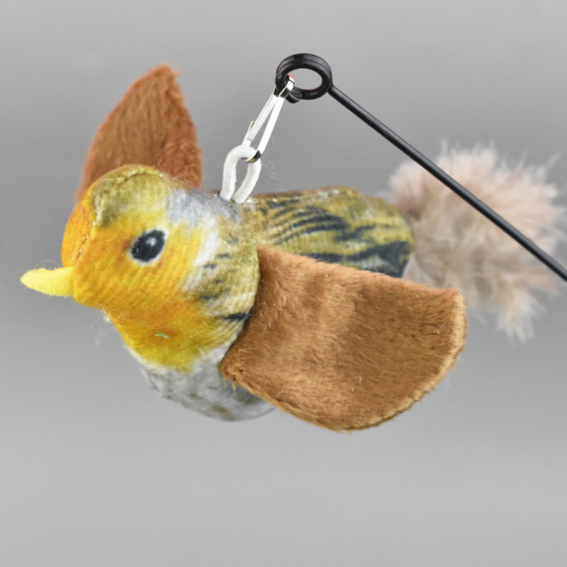 Simulation Bird Cat Toy with Suction Cup
