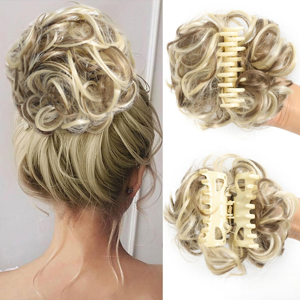 Synthetic Hair Clip Bun