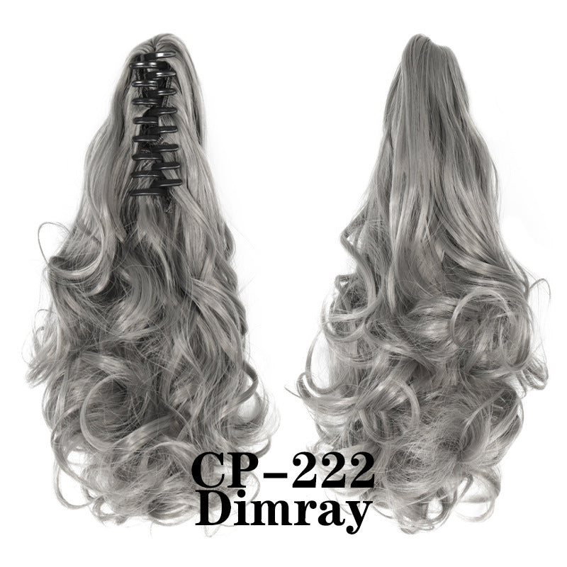 Wavy Ponytail with Curly Hair & a Tiger Clip