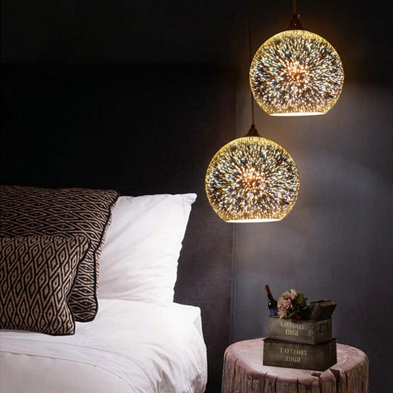3D Glass Ball Pendant Lamp