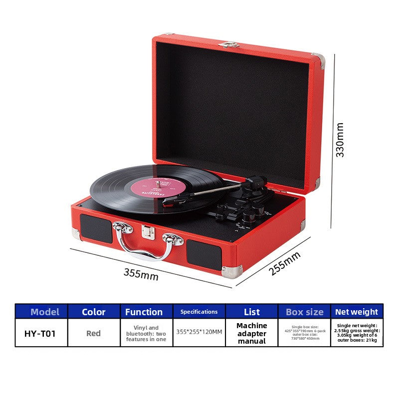 Vinyl Record Player with Bluetooth and USB Playback