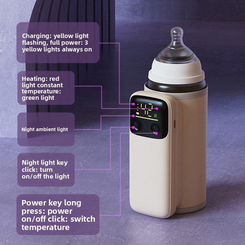Wireless heating milk bottle insulation cover