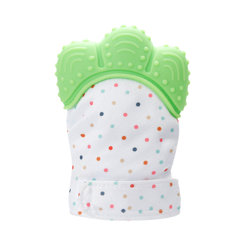 Baby anti-biting silicone teething gloves