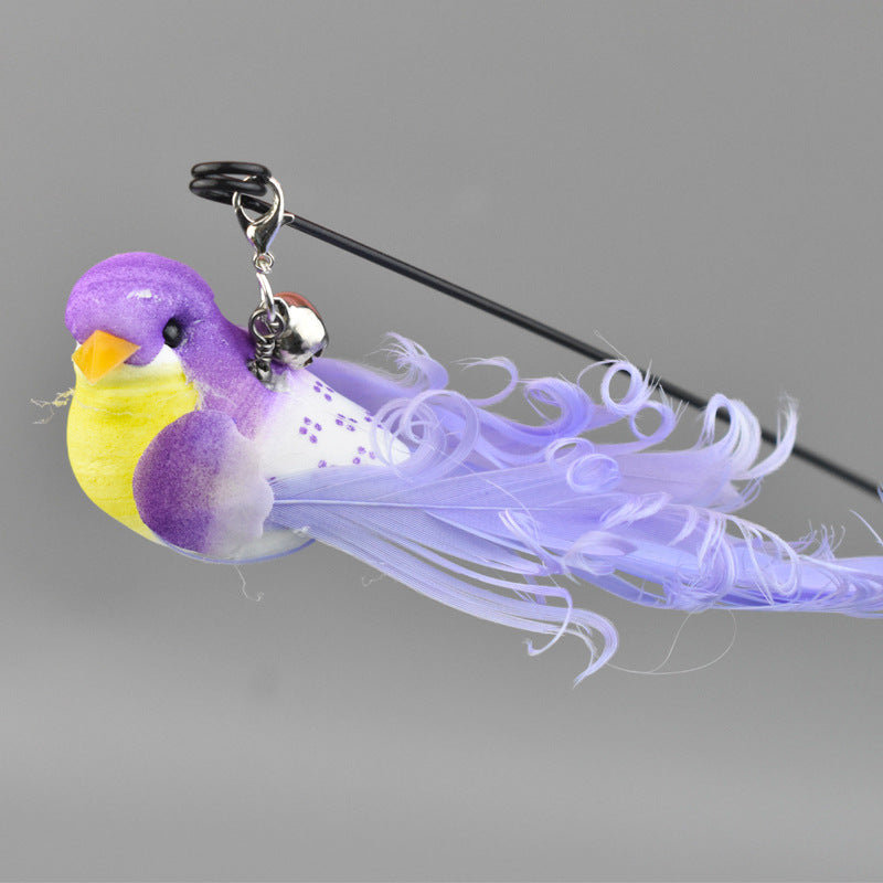 Simulation Bird Cat Toy with Suction Cup