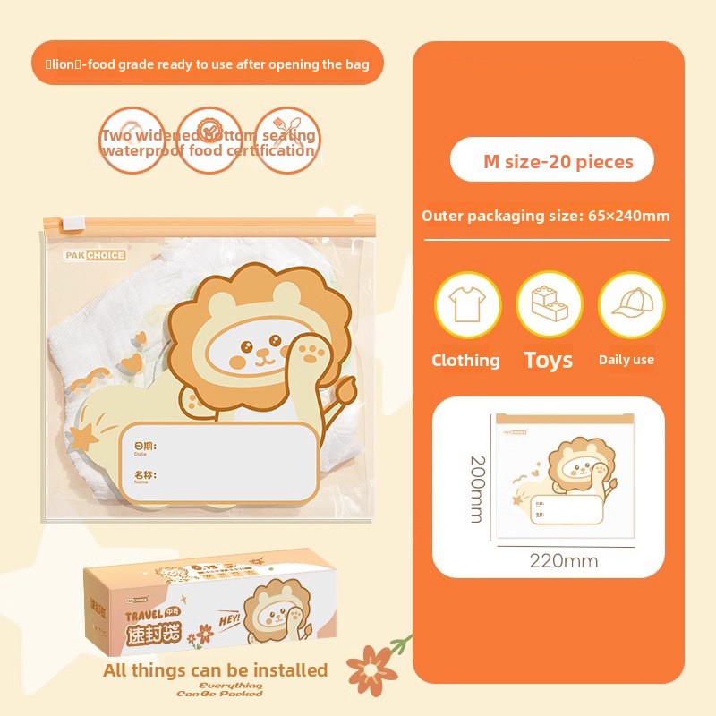 Sealed storage bags for mothers, babies, and children