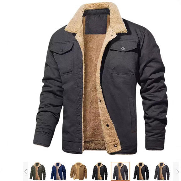 Men's Fleece-Lined Casual Jacket