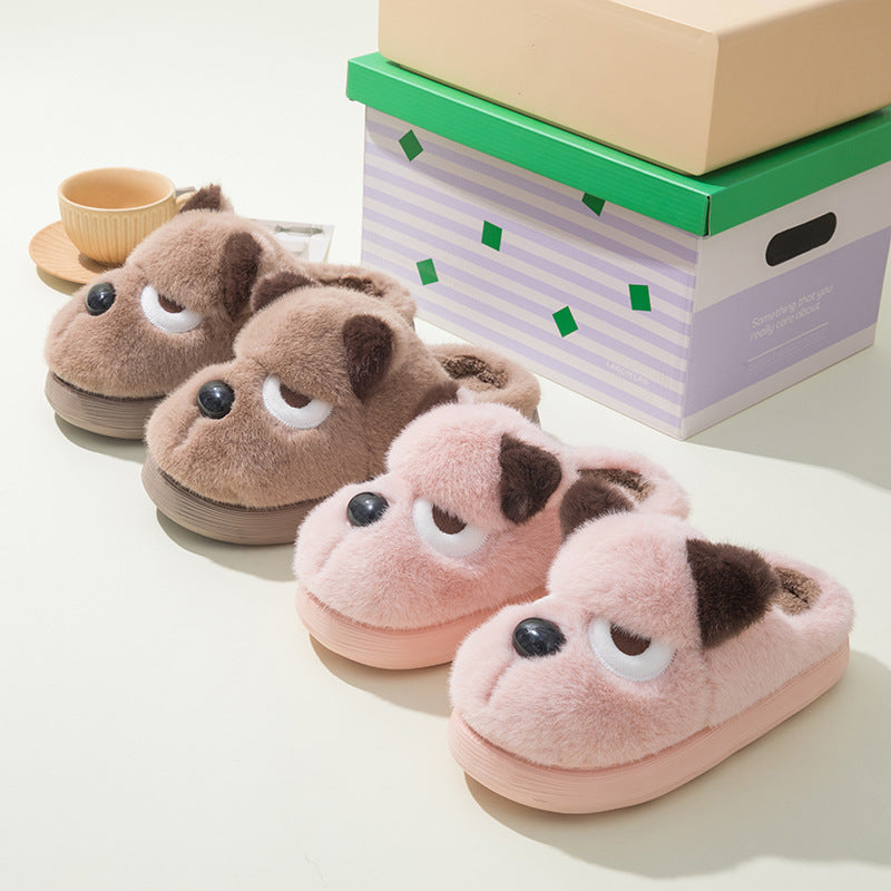Cute Dog Cotton Slippers
