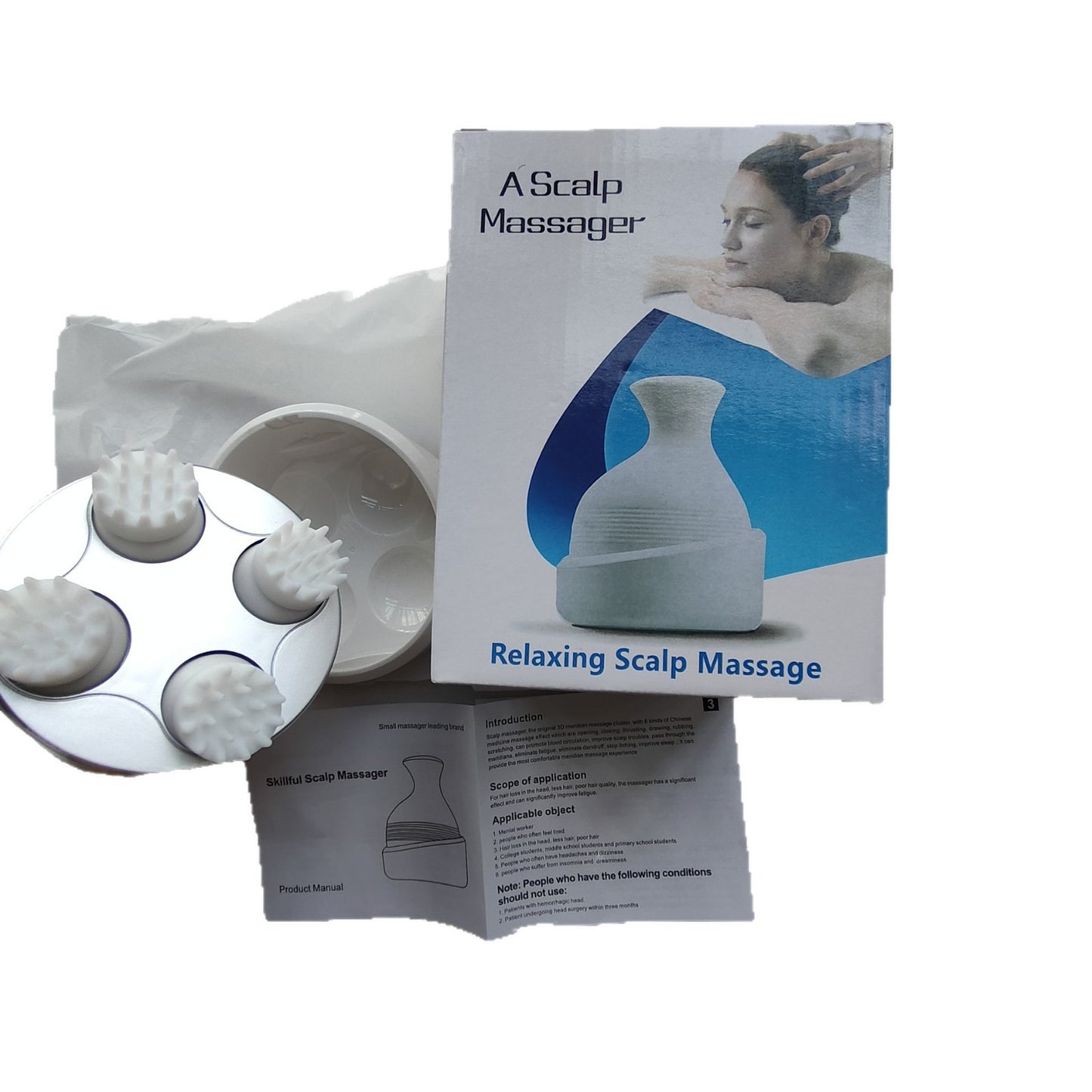 Electric Head Massager with Cat Paw Design