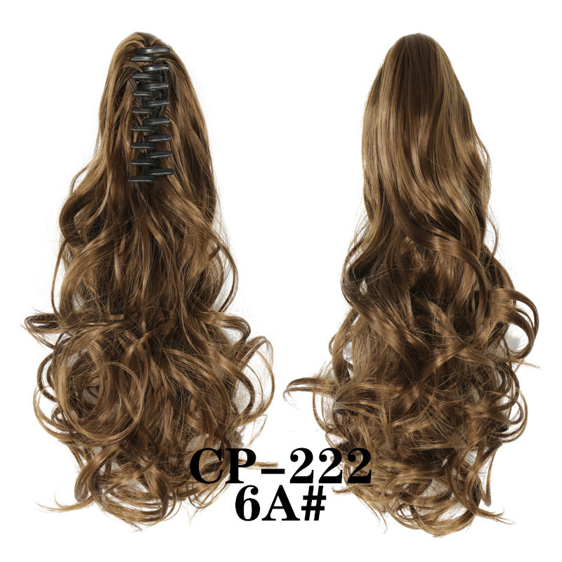 Wavy Ponytail with Curly Hair & a Tiger Clip