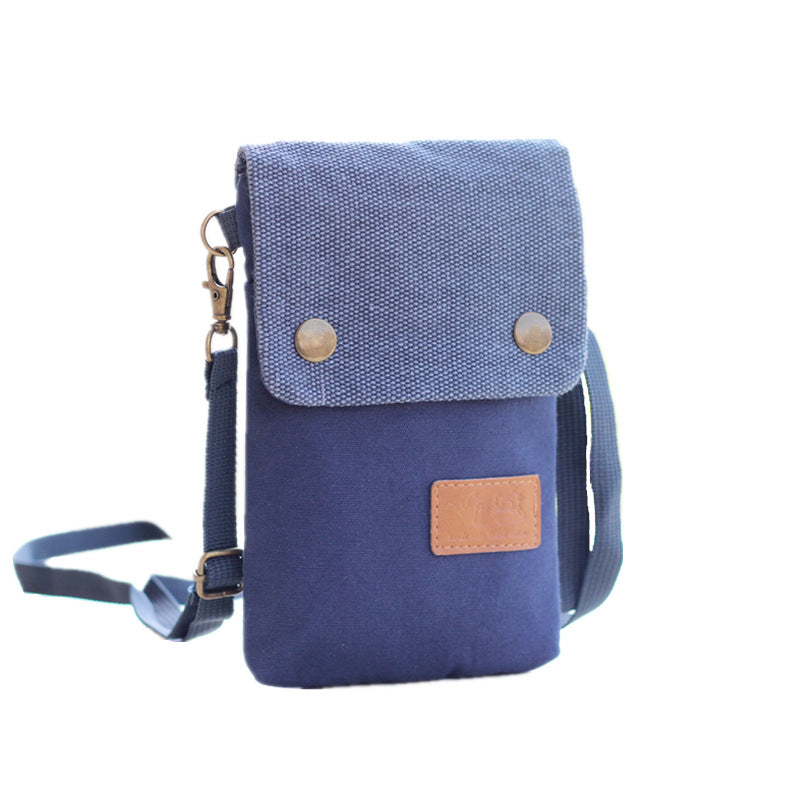 Simple Canvas Crossbody Phone Bag