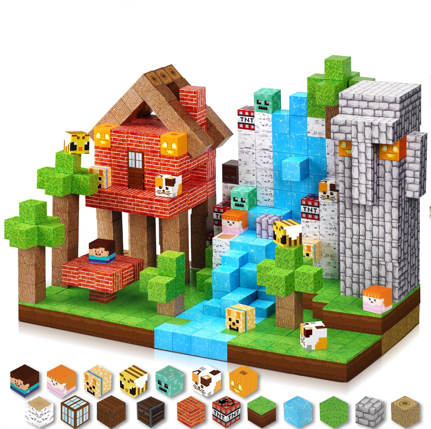 Mini World Magnetic Building Blocks for Kids DIY Castle Construction