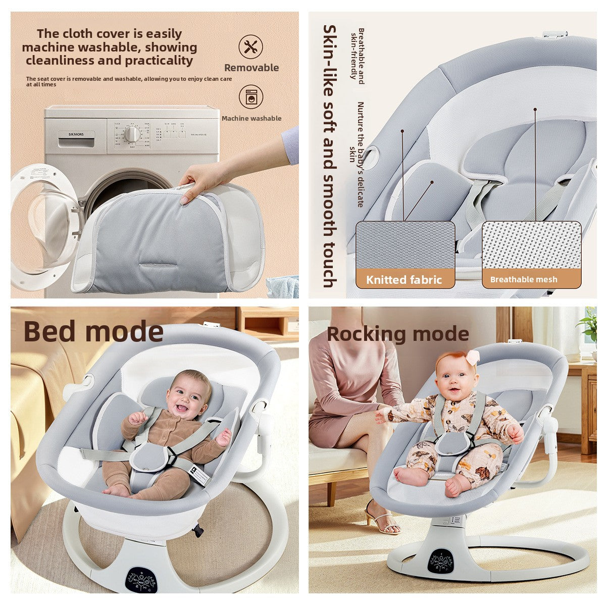 Electric Rocking Baby Bed