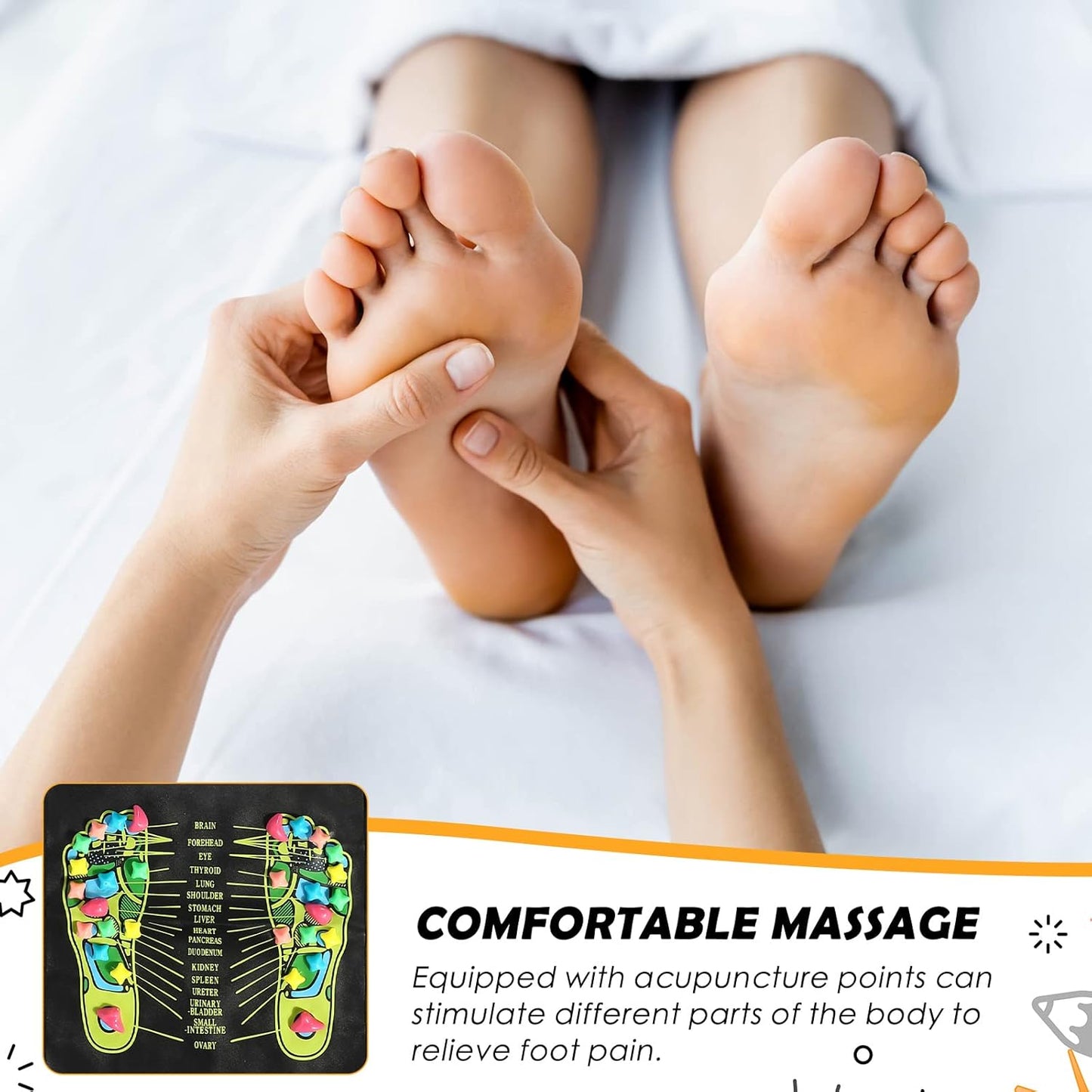 REFLEXOLOGY ACUPRESSURE FOOT MASSAGE MAT