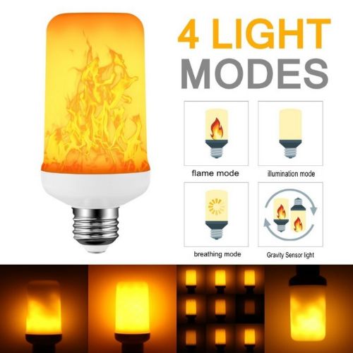 2x LED FLAME EFFECT LIGHT BULB