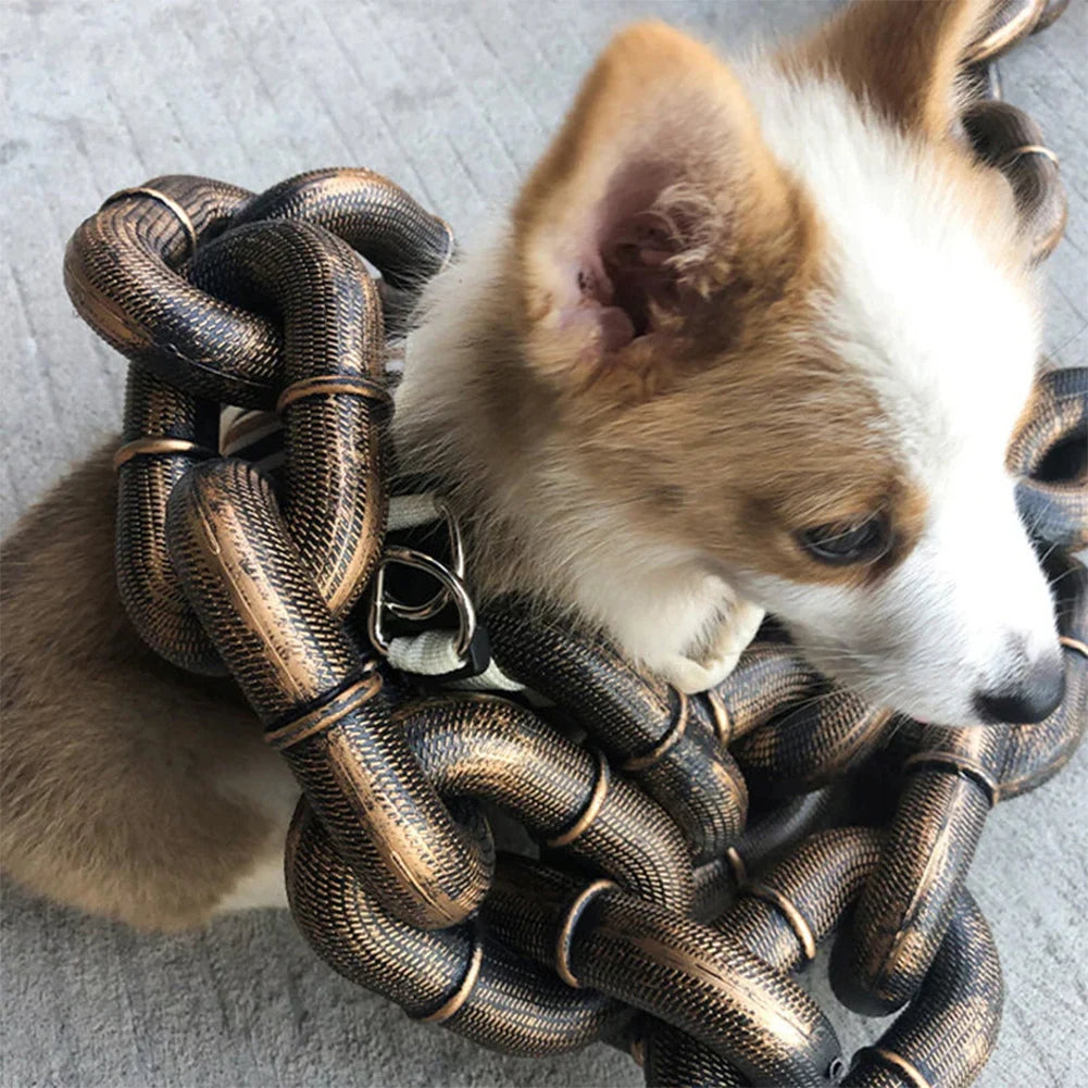 FUNNY DOG CHAIN LEASH