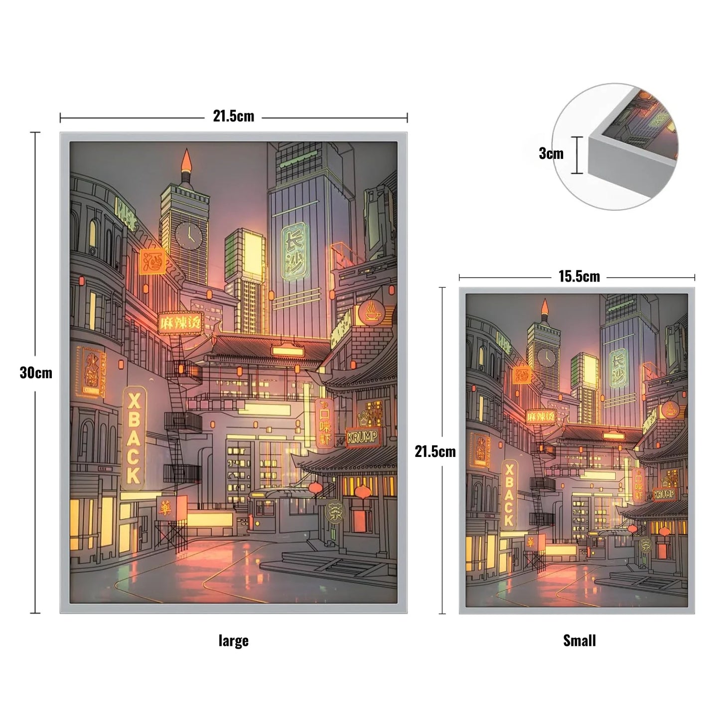 ANIME LED BEAUTIFUL CITY NIGHT VIEW LIGHT PAINTING