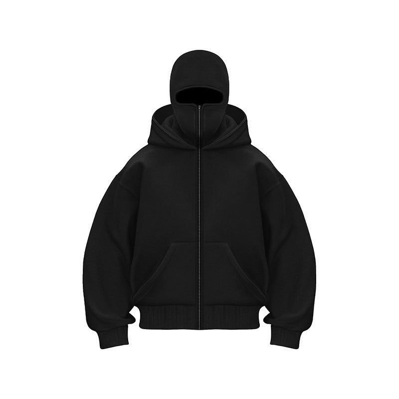 Loose Fleece-Lined Hooded Sweatshirt