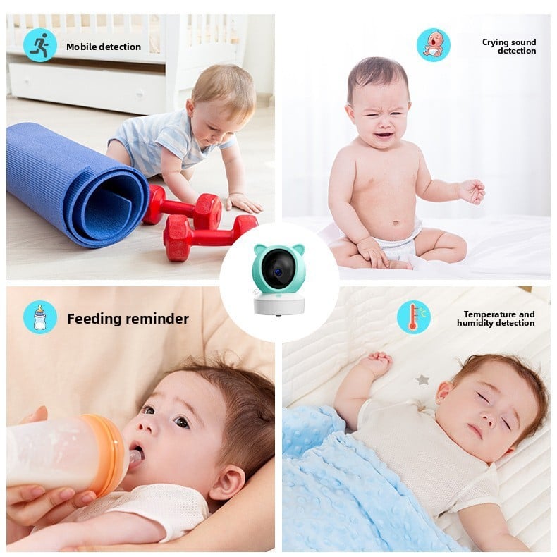 Graffiti WiFi Wireless Remote Video Baby Monitor - with Screen Mobile Tracking Cry Alarm Baby Monitor