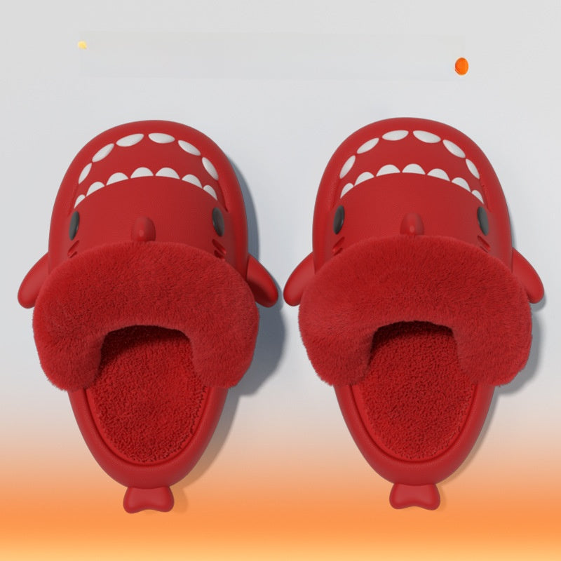 Warm Shark Cotton Slippers
