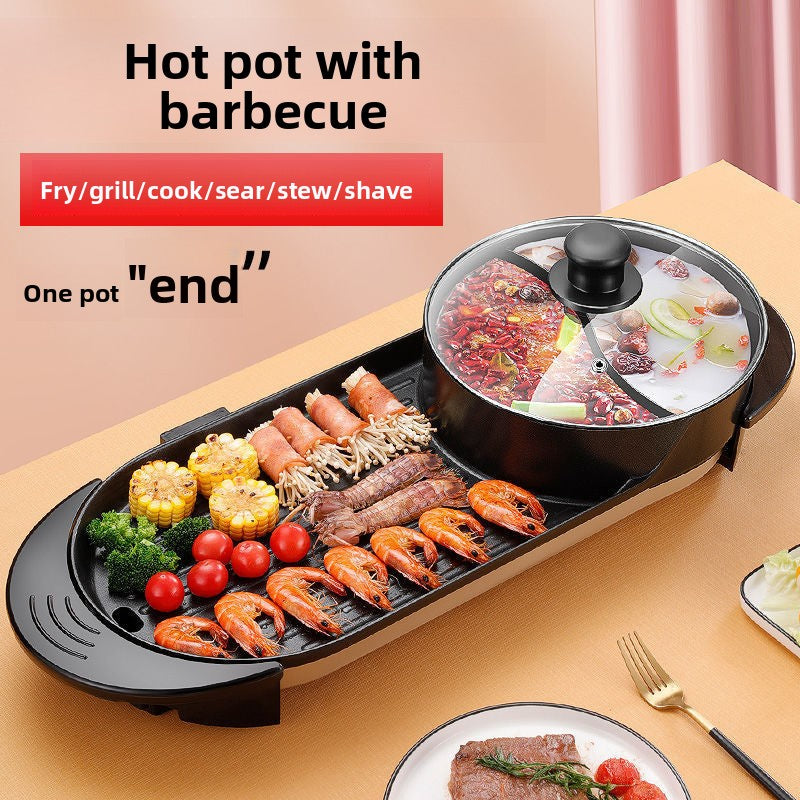 Multifunctional Grilling and Sauteing Combined Cooker