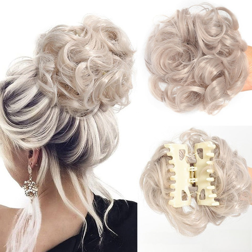 Synthetic Hair Clip Bun