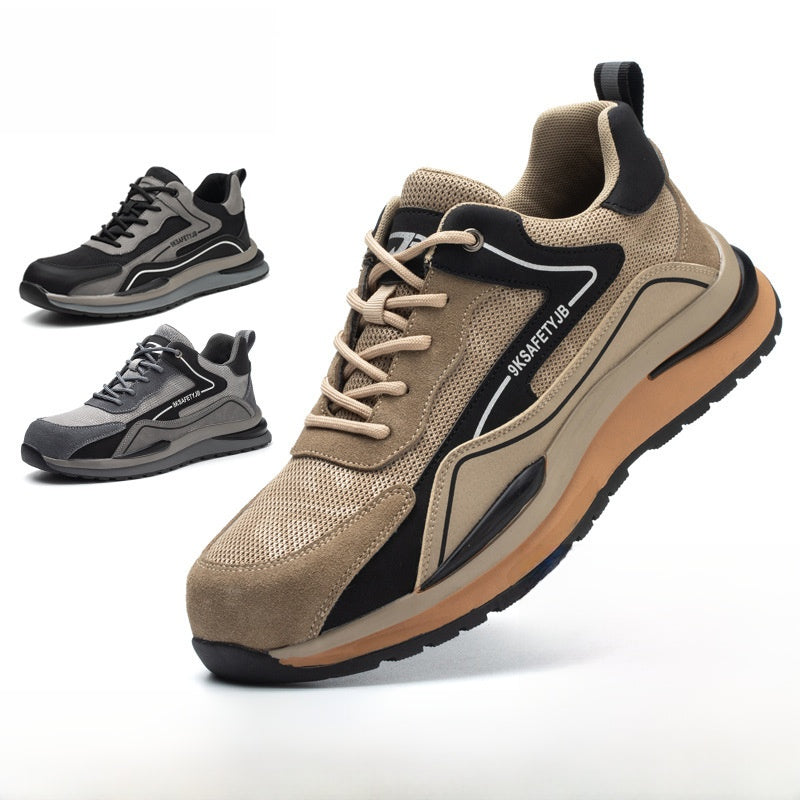 High-Top Safety Work Shoes with Steel Toe Cap
