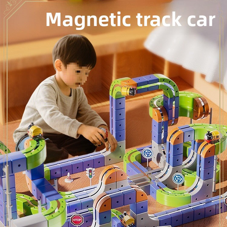 Magnetic Educational Rail Car Toy for Kids