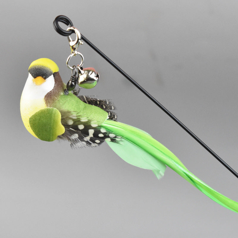 Simulation Bird Cat Toy with Suction Cup