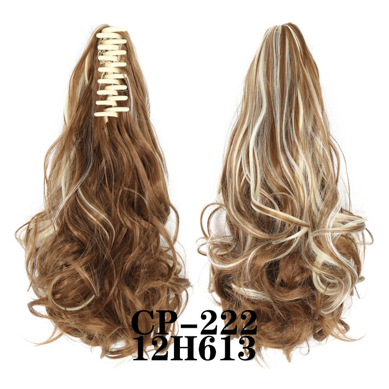 Wavy Ponytail with Curly Hair & a Tiger Clip