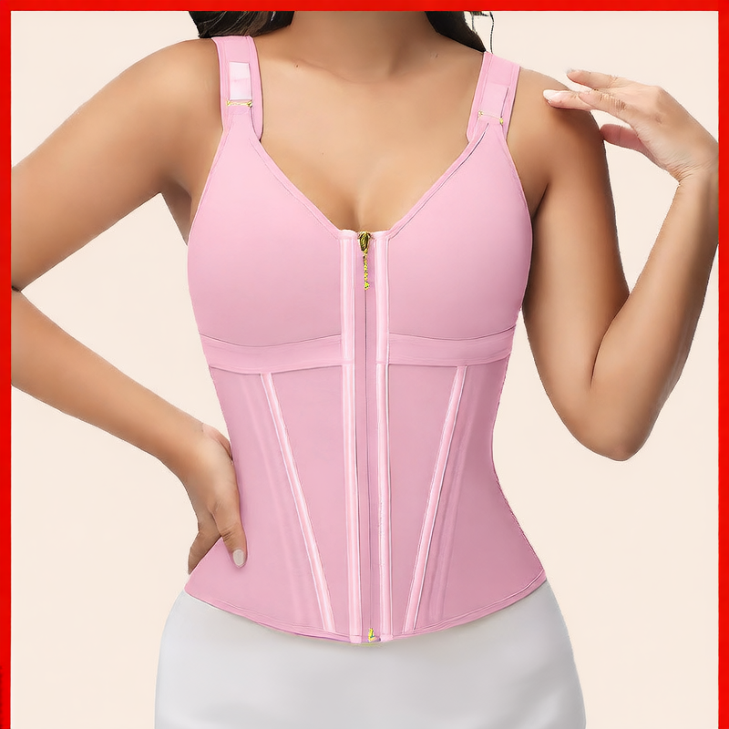 Women's Mesh Shapewear with Built-in Bra Waist Cincher