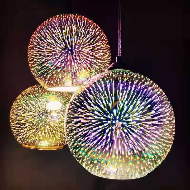 3D Glass Ball Pendant Lamp