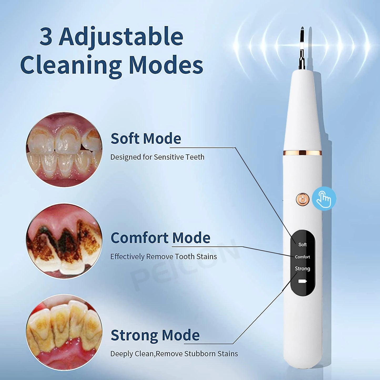 ULTRASONIC DENTAL TEETH PLAQUE REMOVER & CLEANER