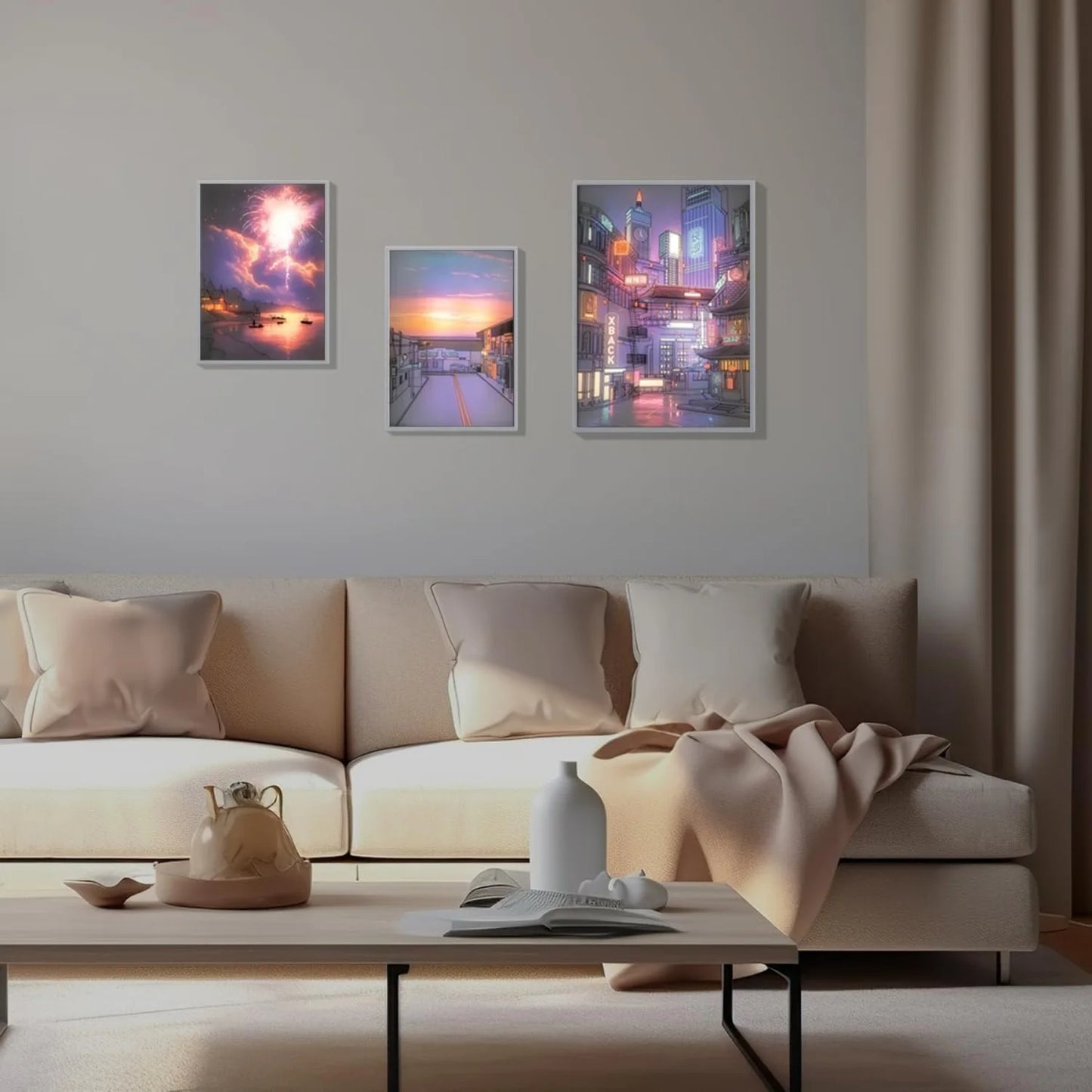 ANIME LED BEAUTIFUL CITY NIGHT VIEW LIGHT PAINTING
