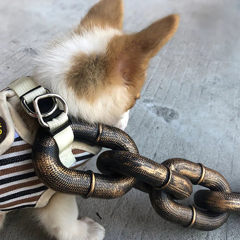 FUNNY DOG CHAIN LEASH