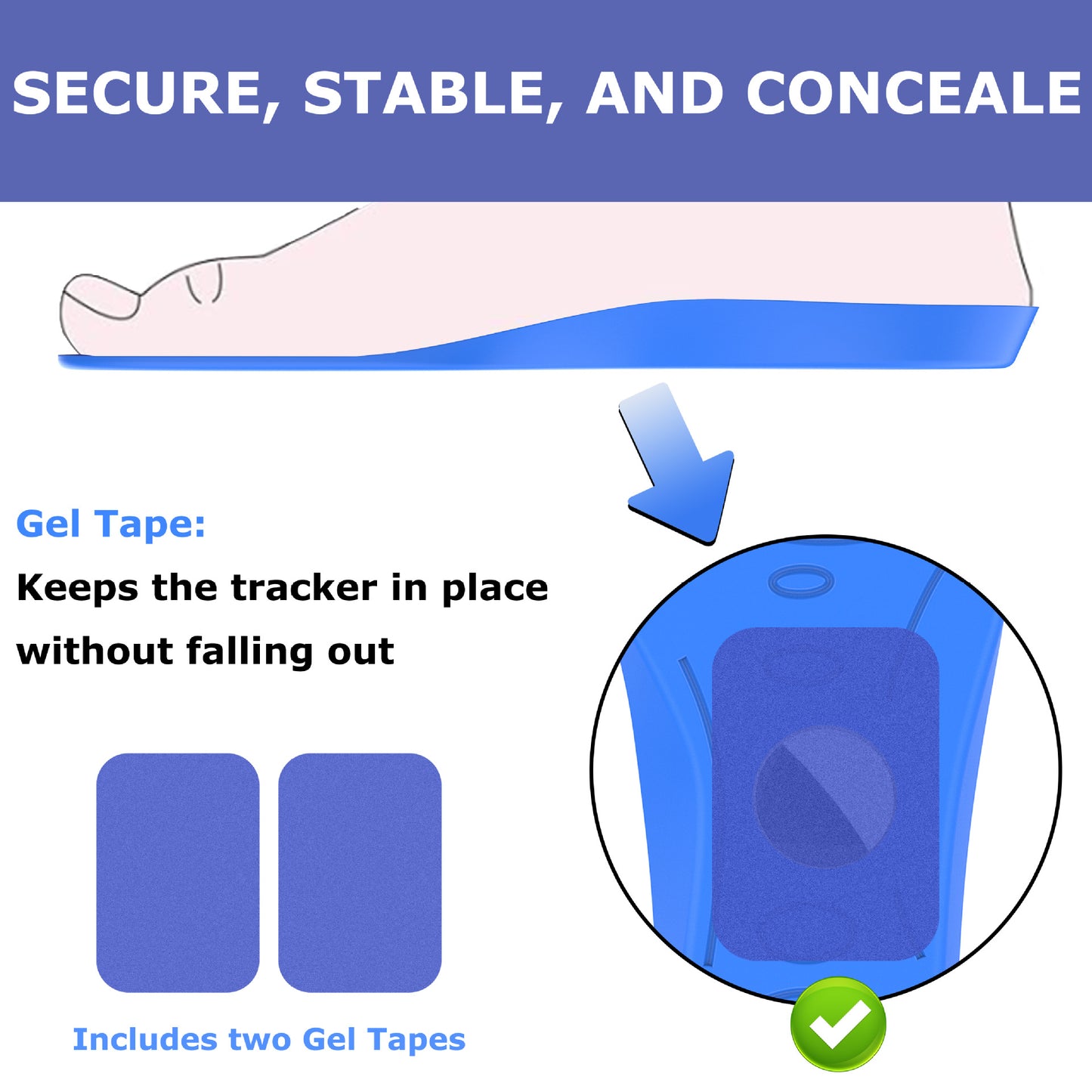 Airtag Insole Case for Kids, Seniors  Anti-Lost Protection