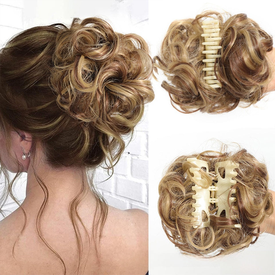 Synthetic Hair Clip Bun