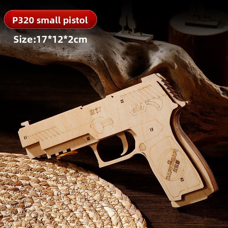 DIY Wooden Rubber Band Gun Puzzle Model